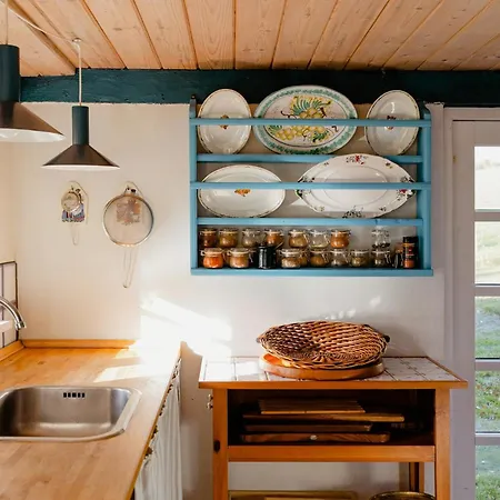 Thatched House Between Forest And Meadow